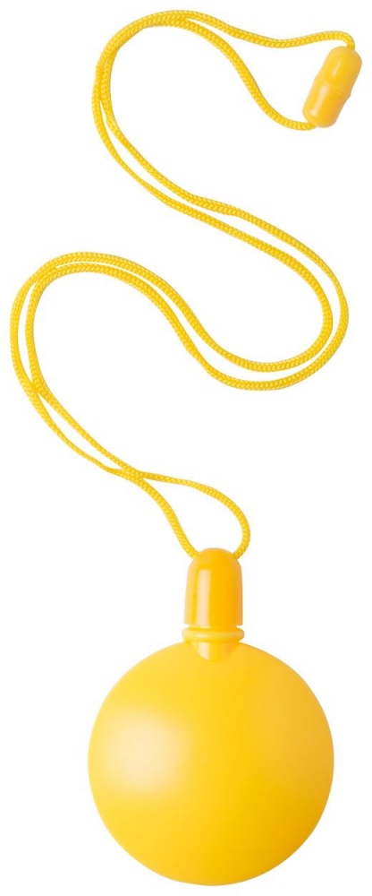 Logo trade mainoslahjat ja liikelahjat kuva: Ümmargune mullitaja, kollane