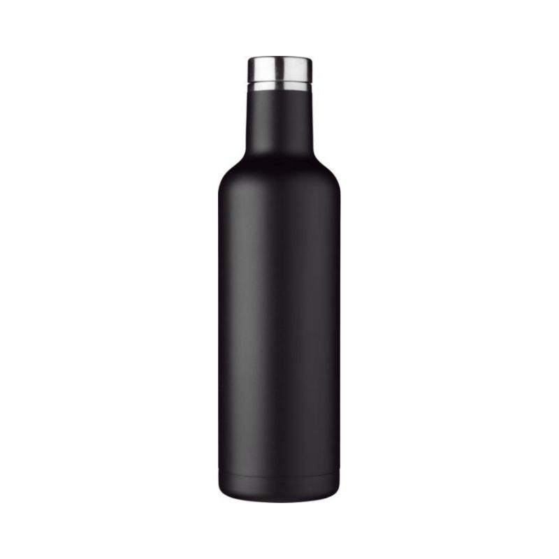 Logotrade mainostuote tuotekuva: Pinto kuparityhjiöeristetty pullo, musta