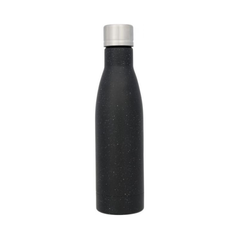 Logotrade mainostuote tuotekuva: Vasa pilkullinen kuparityhjiöllinen eristetty pullo, musta