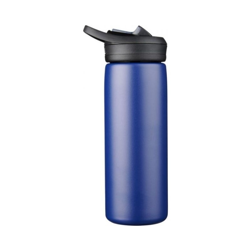 Logo trade liikelahjat mainoslahjat kuva: Eddy+ 600 ml kuparinvärinen alipaine-eristetty juomapullo, sininen