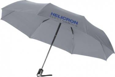 Logo trade liikelahjat mainoslahjat kuva: 21.5" Alex 3-osainen automaattinen sateenvarjo, harmaa