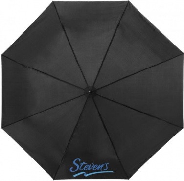 Logo trade mainoslahja ja liikelahja tuotekuva: 21,5" Ida 3-osainen sateenvarjo, musta