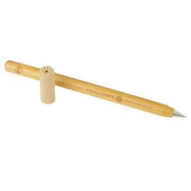 Logotrade mainoslahja tuotekuva: Perie bambu musteton kynä, vaaleanruskea