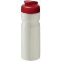 H2O Active® Eco Base 650 ml -urheilujuomapullo läppäkannella, Norsunluu valkoinen / punainen