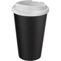 Americano® 350 ml muki, läikyttämätön kansi , Tasainen musta/valkoinen