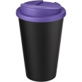 Americano® Eco -kahvimuki kierrätetystä materiaalista, läikyttämätön, 350 ml, Violetti / tasainen musta