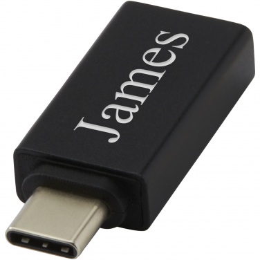 Logotrade liikelahja mainoslahja kuva: ADAPT alumiininen USB-C-USB-A 3.0 -sovitin