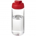 H2O Active® Octave Tritan™ 600 ml urheilujuomapullo pikalukittavalla korkilla, Läpinäkyvä kirkas / punainen