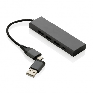 Logotrade mainoslahja ja liikelahja kuva: Terra RCS alumiininen USB-hub 3 portilla