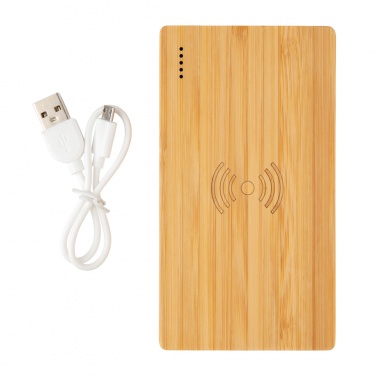 Logotrade liikelahjat kuva: Bamboo 4000 mAh:n langaton 5W varavirtalähde