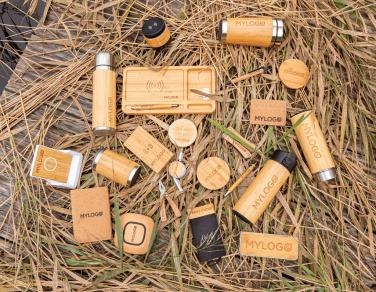 Logo trade mainoslahjat ja liikelahjat kuva: Bamboo 4000 mAh:n langaton 5W varavirtalähde