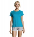 SPORTY Naisten T paita 140g, Aqua