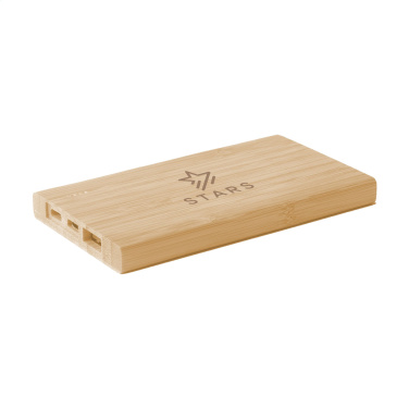 Logo trade liikelahja kuva: Bamboo 4000 Powerbank ulkoinen laturi