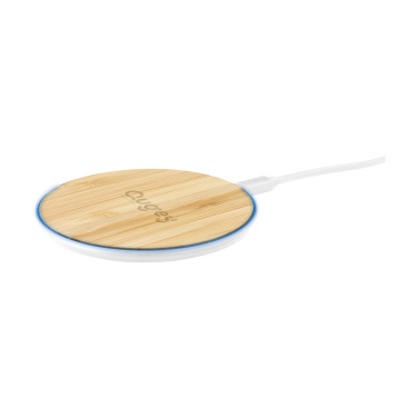 Logotrade mainoslahja ja liikelahja kuva: Bamboo 10W Wireless Charger langaton pikalaturi