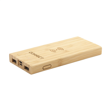 Logo trade liikelahjat mainoslahjat kuva: Bamboo 8000 Wireless Powerbank langaton laturi