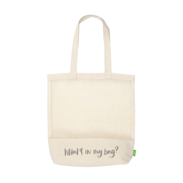 Logo trade liikelahjat mainoslahjat kuva: Natura Organic Mesh Shopper (180 g/m²) ostoskassi