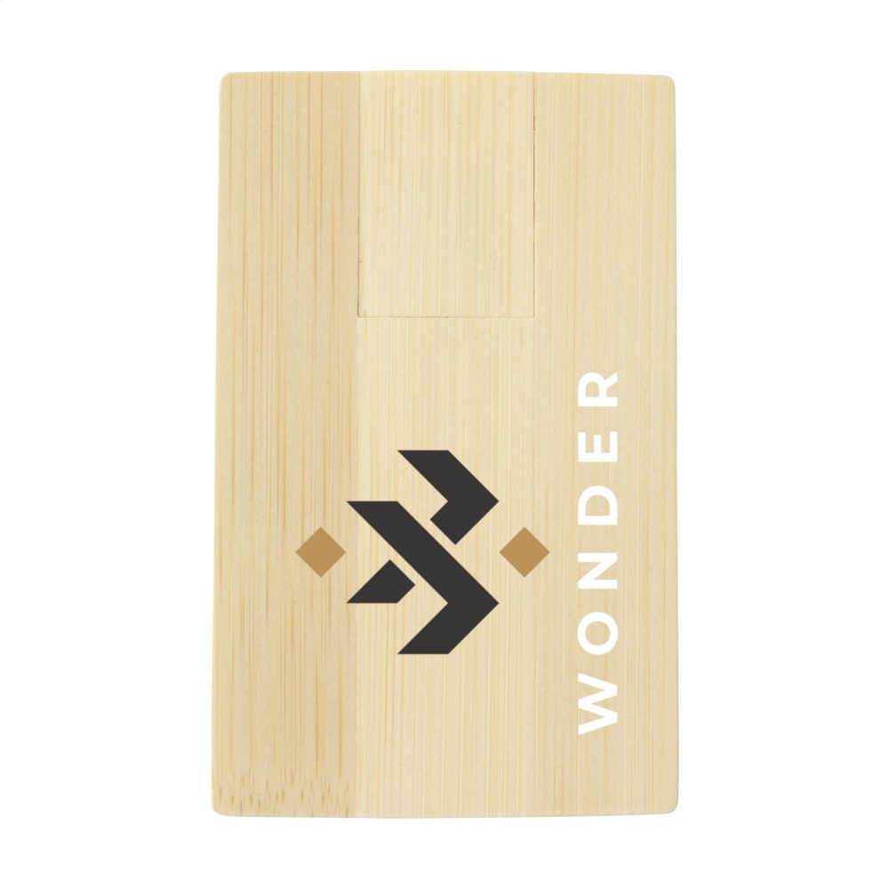 Logotrade mainoslahjat kuva: Luottokortti USB Bamboo 64GB