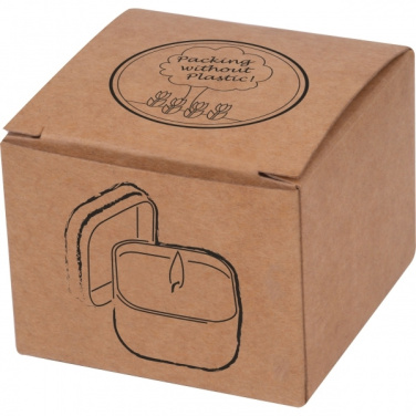 Logo trade liikelahjat tuotekuva: Kynttilä peltisessä säilytysrasiassa PRAHAA