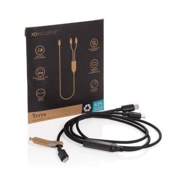 Logo trade mainoslahja kuva: Terra 100 W RCS -kaapeli, kaksi USB-C-liitäntää