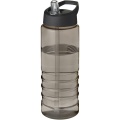 H2O Active® Treble 750 ml sportinis buteliukas su snapeliu su dangteliu, Medžio anglis / vientisa juoda