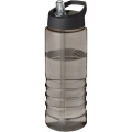 H2O Active® Eco Treble 750 ml sportinis buteliukas su snapeliu su dangteliu , Medžio anglis / vientisa juoda