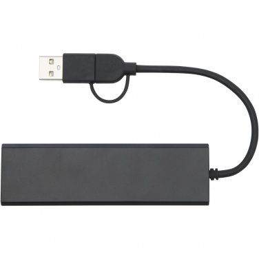 : Rise RCS perdirbto aliuminio USB 2.0 šakotuvas