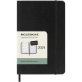 Moleskine minkštu viršeliu 12 mėnesių savaitės PK planuotojas - vokiškas, Vientisa juoda