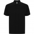 Centauro Premium unisex polo trumpomis rankovėmis, Vientisa juoda