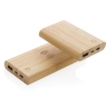 Logotrade reklaminės dovanos nuotrauka: Bamboo 8.000 mAh 5W belaidis maitinimo blokas