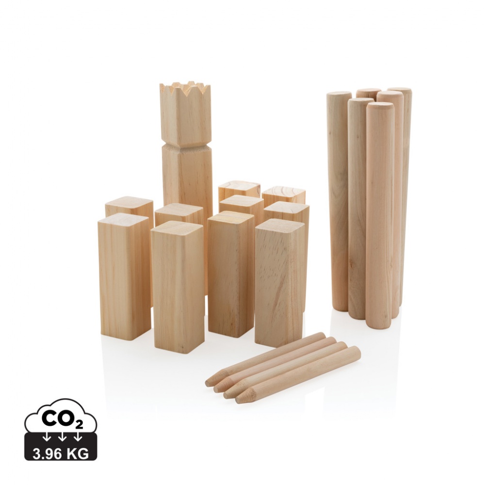 Logotrade dovana nuotrauka: Medinis kubb rinkinys