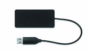 Logotrade reklaminės dovanos nuotrauka: 3 prievadų USB šakotuvas su 20 cm laidu