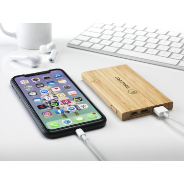 Logotrade verslo dovanos nuotrauka: Bamboo 4000 Powerbank išorinis įkroviklis