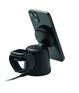 Logotrade verslo dovanos nuotrauka: 3 viename belaidis įkroviklis 15 W