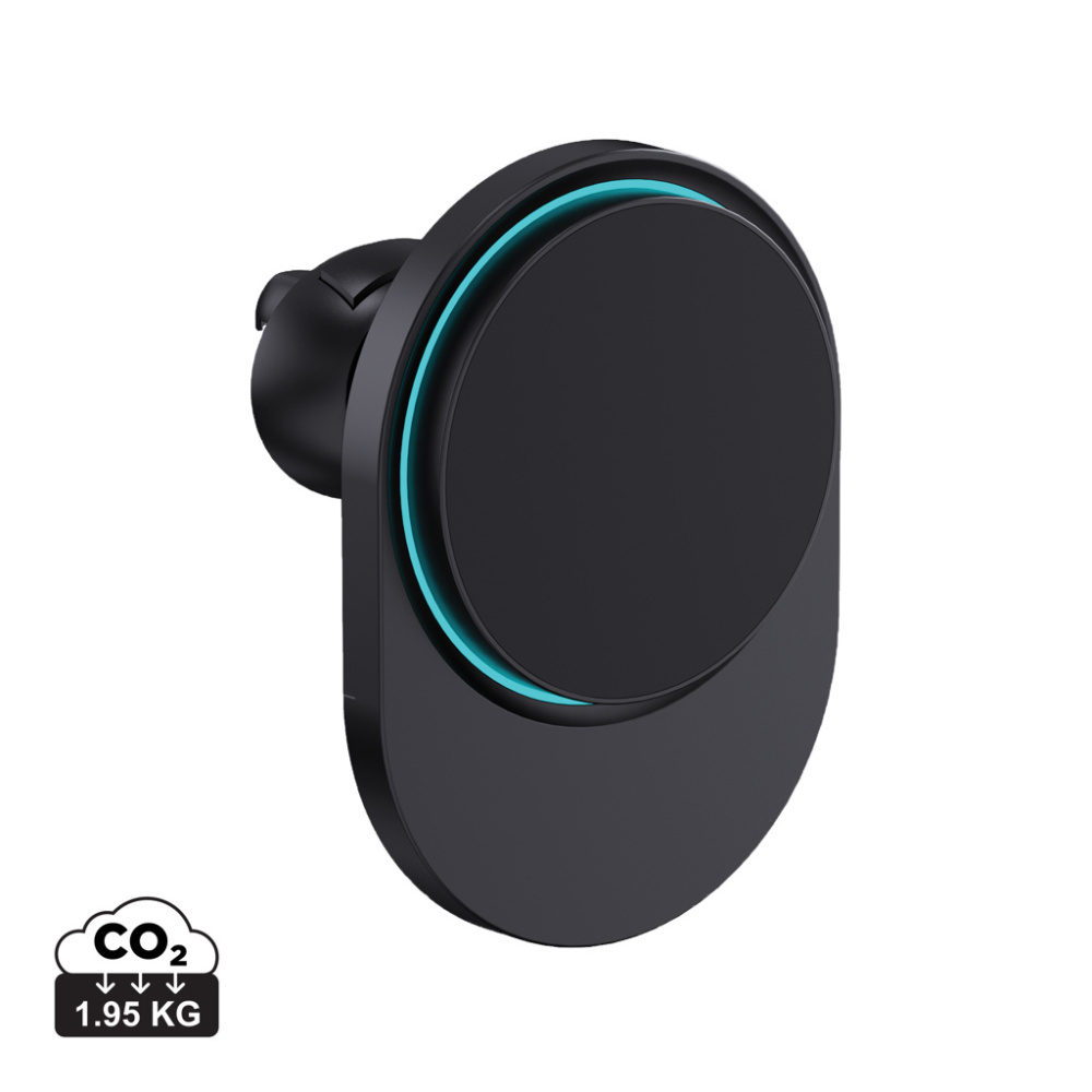 Logotrade verslo dovanos nuotrauka: „PowerCruze RCS“ plastikinis 15 W magnetinis automobilio laikiklis su įkrovimu