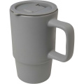 Carter 450 ml keraminis puodelis su plastikiniu dangteliu, Pilka