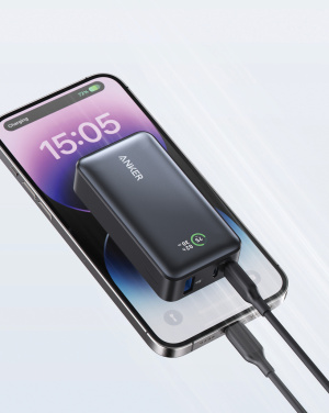 Logotrade firminės dovanos nuotrauka: „Anker PowerBank“ – 10 000 mAh ir 30 W talpos nešiojama baterija