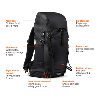 Logotrade firminės dovanos nuotrauka: „Nordic Drift Trail RCS“ kuprinė 33 l