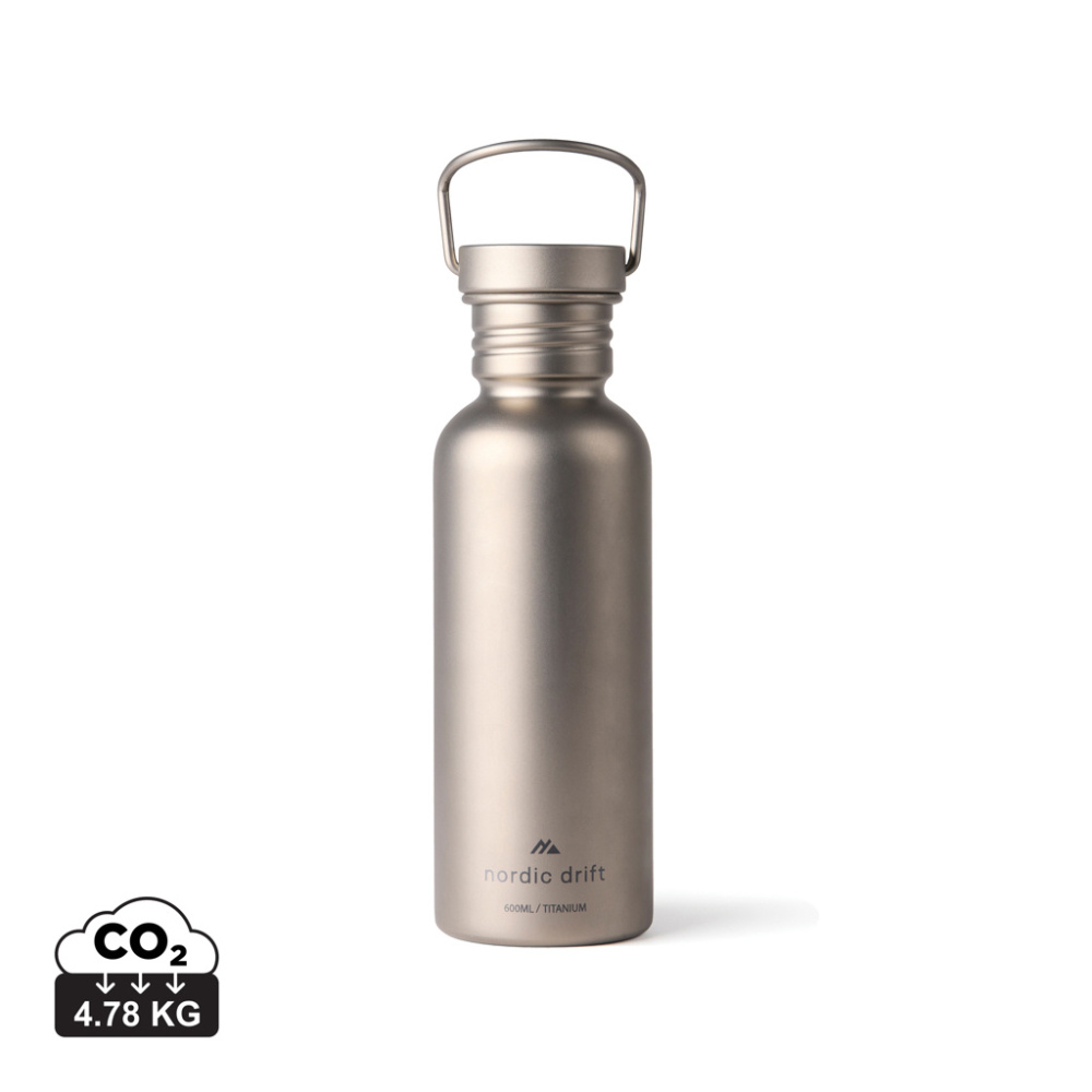 Logotrade reklaminiai produktai nuotrauka: „Nordic Drift Trail Ultra Light Titanium“ 600 ml vandens gertuvė