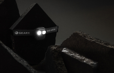 Logotrade firminės dovanos nuotrauka: „Gear X RCS“ plastikinis galvos žibintuvėlis su judesio jutikliu