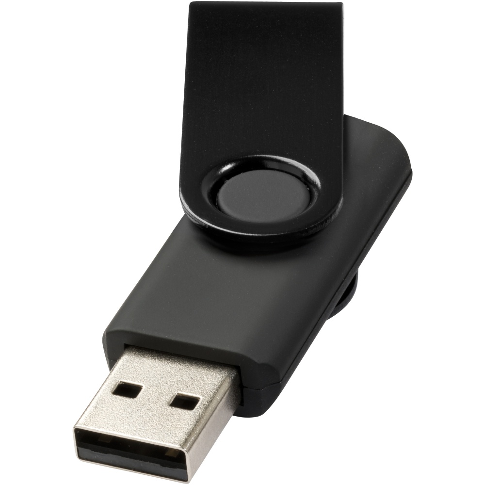 : Pagriežams metālisks 4 GB USB zibatmiņas disks