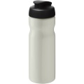 H2O Active® Eco Base 650 ml sporta pudele ar pārslēdzamu vāku, Ziloņkaula balts / vienkrāsains melns