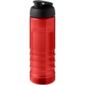 H2O Active® Eco Treble 750 ml sporta pudele ar pārslēdzamu vāku, Sarkans / vienkrāsains melns