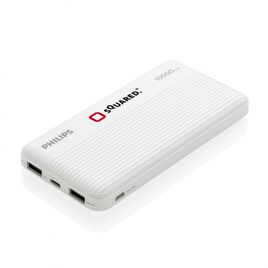 Logotrade dāvanas foto: Philips 10 000 mAh plānā jaudas banka