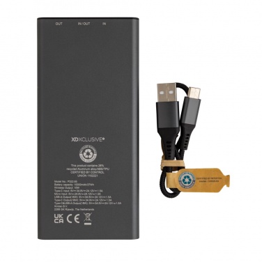 : Terra RCS pārstrādāta 18W alumīnija 10000 powerbank 10W