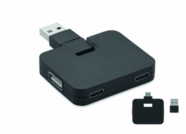 Logotrade biznesa dāvanas foto: 4 portu USB centrmezgls