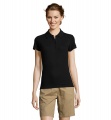 PEOPLE WOMEN POLO 210g, Melns