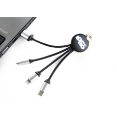 3in1 kabelis ar apgaismotu logotipu gravēšanai, RXD-368