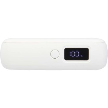 Logotrade ziemassvētku dāvanas foto: Acrux 10.000 mAh 35W planšetdatora pārnēsājamais akumulators ar iebūvētu C tipa kabeli - izgatavots no pārstrādātas plastmasas