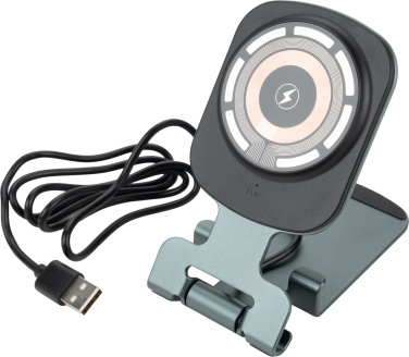 Logotrade Ideja dāvanas foto: Tālruņa turētājs ar bezvadu lādētāju