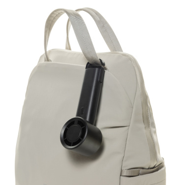 Logotrade logo dāvanas foto: Pārnēsājams ventilators no pārstrādātas plastmasas, kas ir atkārtoti uzlādējams Twist RCS